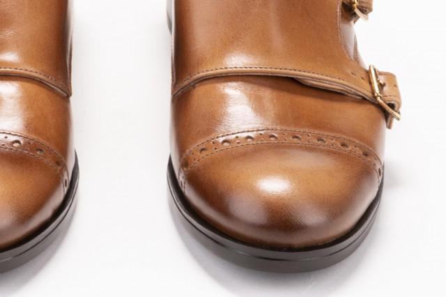 Chaussures à boucle en cuir - Cuivre - Lince