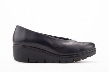 Chaussures compensées en cuir - Noir - Lince