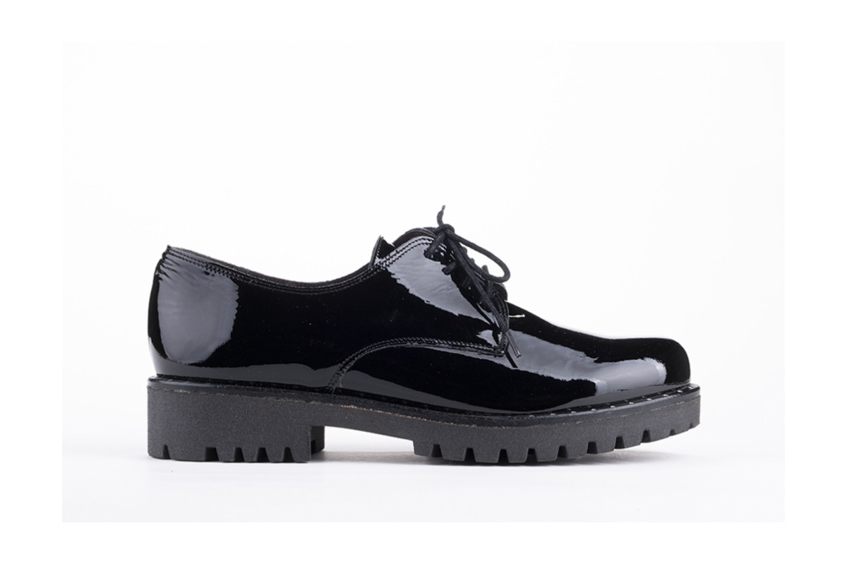 Derbies en cuir verni - Noir - Lince