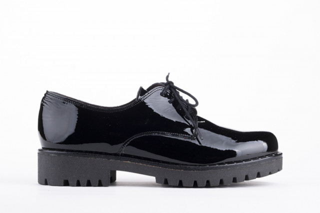 Derbies en cuir verni - Noir - Lince