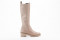 Bottes en cuir mat - Beige - Lince