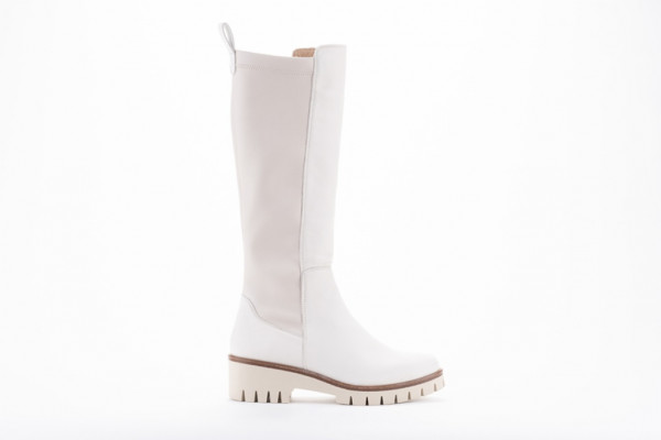 Bottes en cuir mat - Blanc - Lince