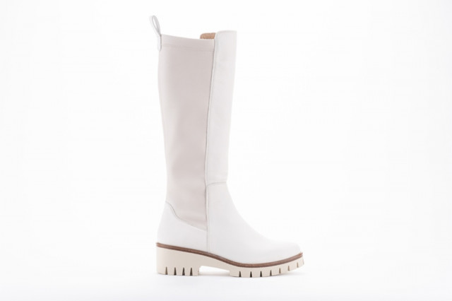 Bottes en cuir mat - Blanc - Lince