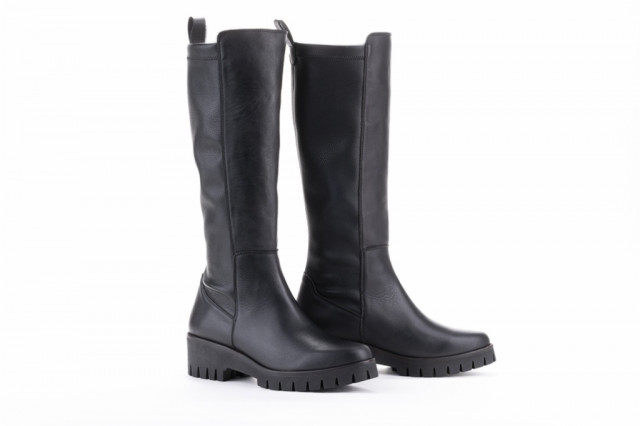 Bottes en cuir mat - Noir - Lince