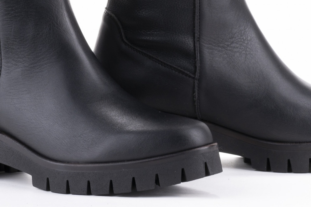 Bottes en cuir mat - Noir - Lince