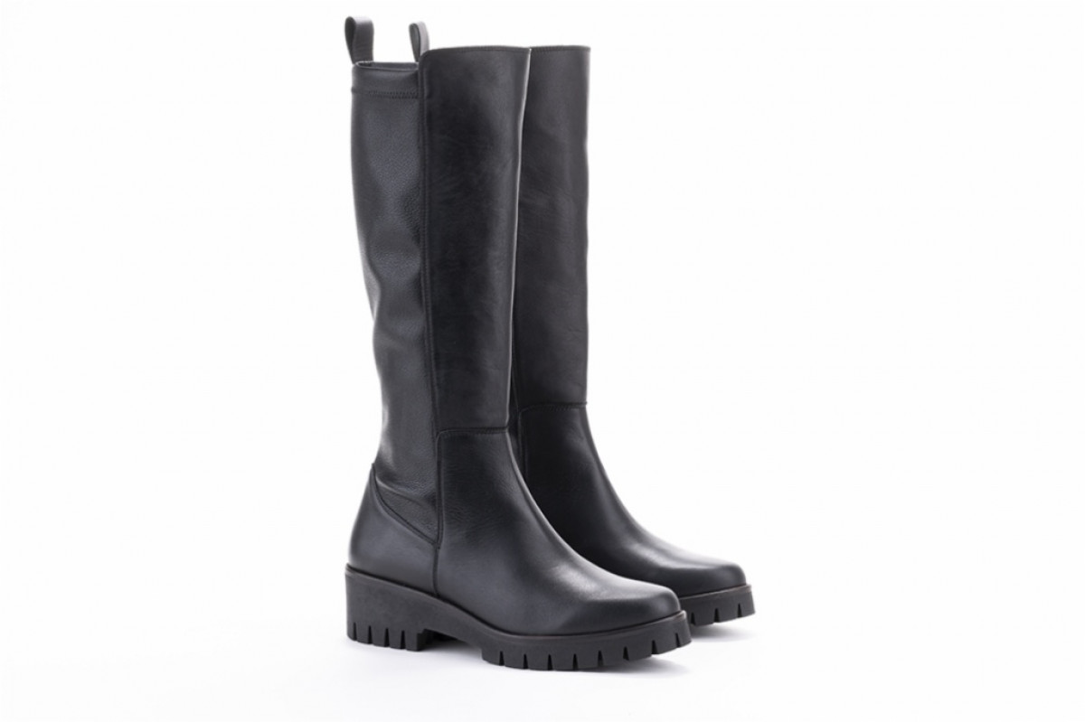 Bottes en cuir mat - Noir - Lince