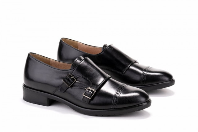 Chaussures à boucle en cuir - Noir - Lince