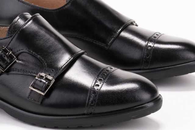 Chaussures à boucle en cuir - Noir - Lince