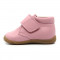 Chaussures enfant à scratch en cuir lisse - Rose - elorell