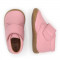 Chaussures enfant à scratch en cuir lisse - Rose - elorell