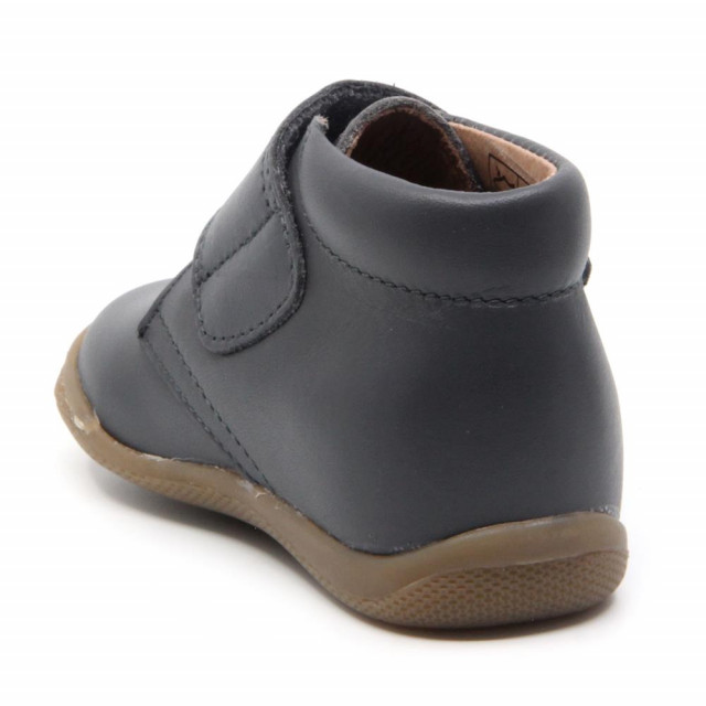 Chaussures enfant à scratch en cuir lisse - Gris - elorell