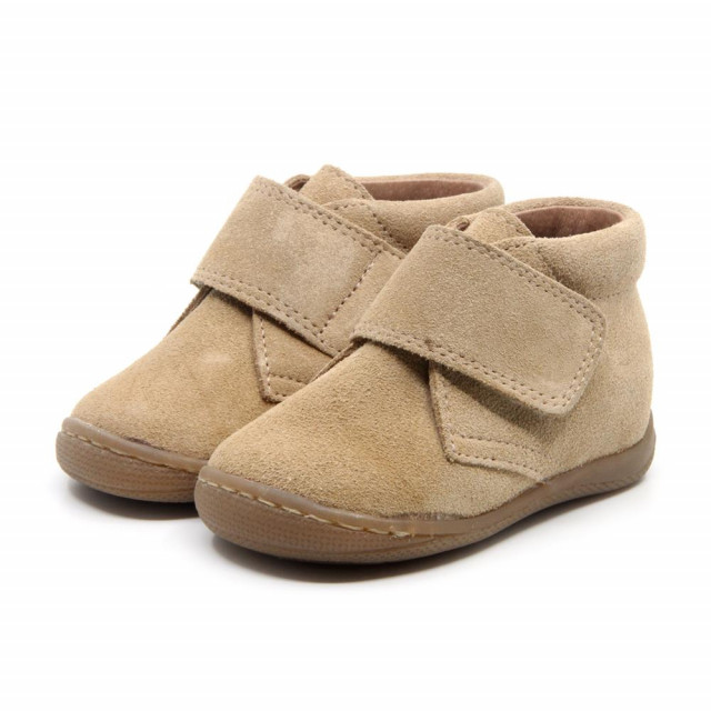 Chaussures enfant à scratch en daim - Beige - elorell