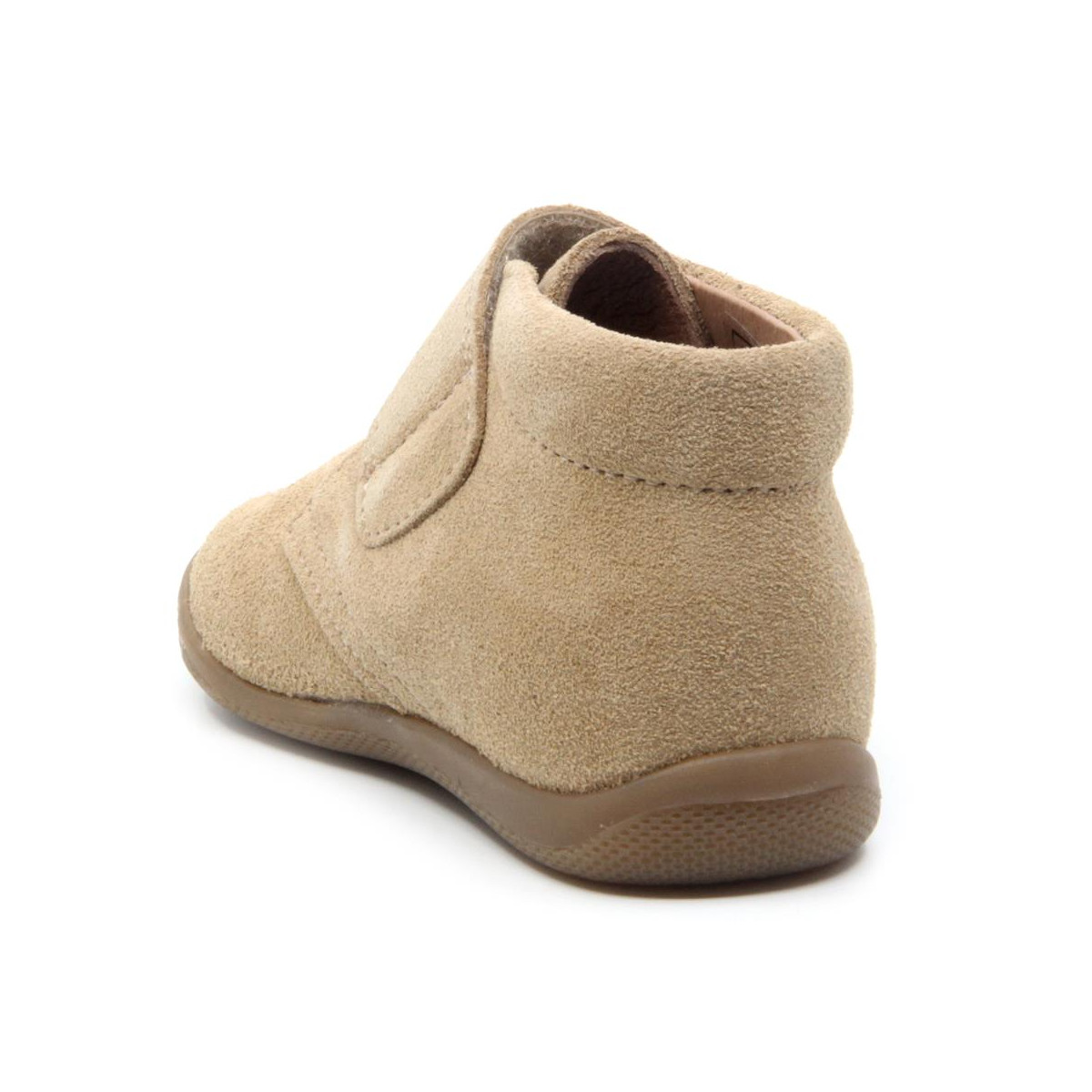 Chaussures enfant à scratch en daim - Beige - elorell