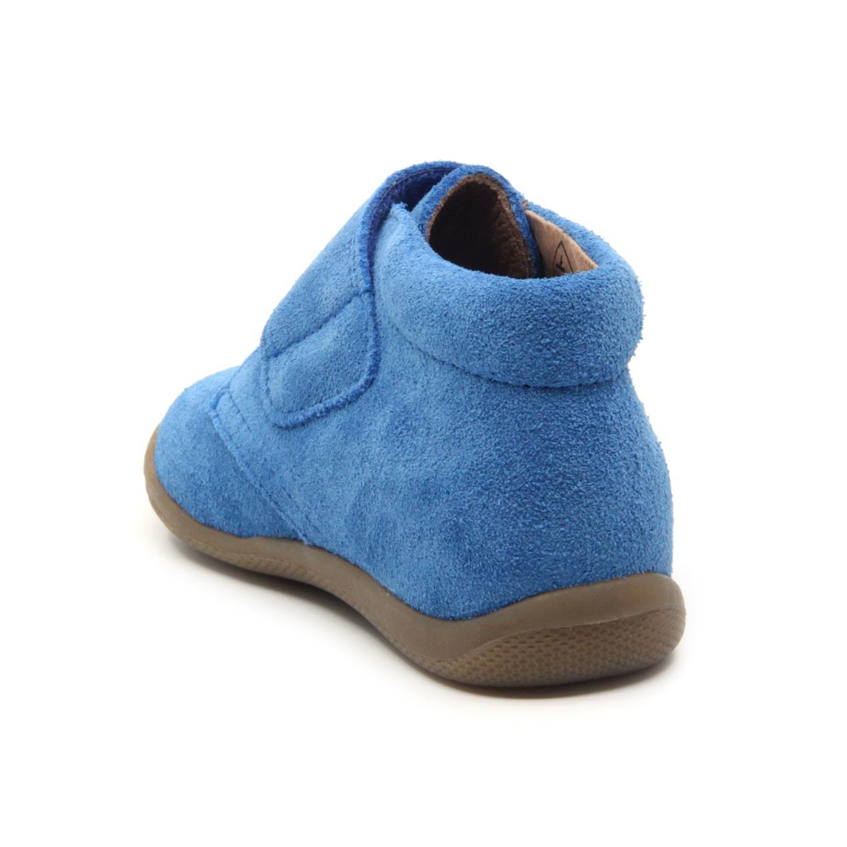 Chaussures enfant à scratch en daim - Bleu - elorell