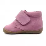 Chaussures enfant à scratch en daim - Rose - elorell