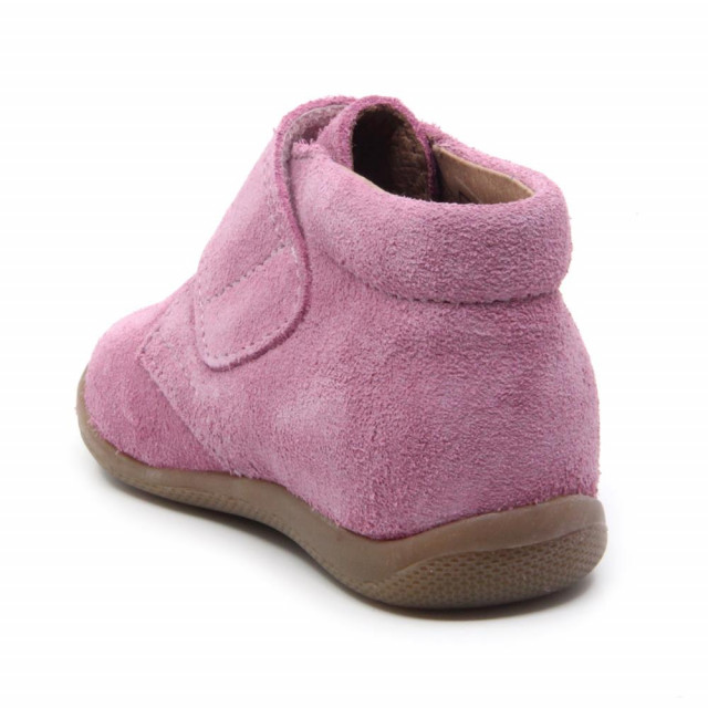 Chaussures enfant à scratch en daim - Rose - elorell