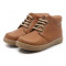 Chaussures enfant à lacets en cuir lisse - Marron - elorell