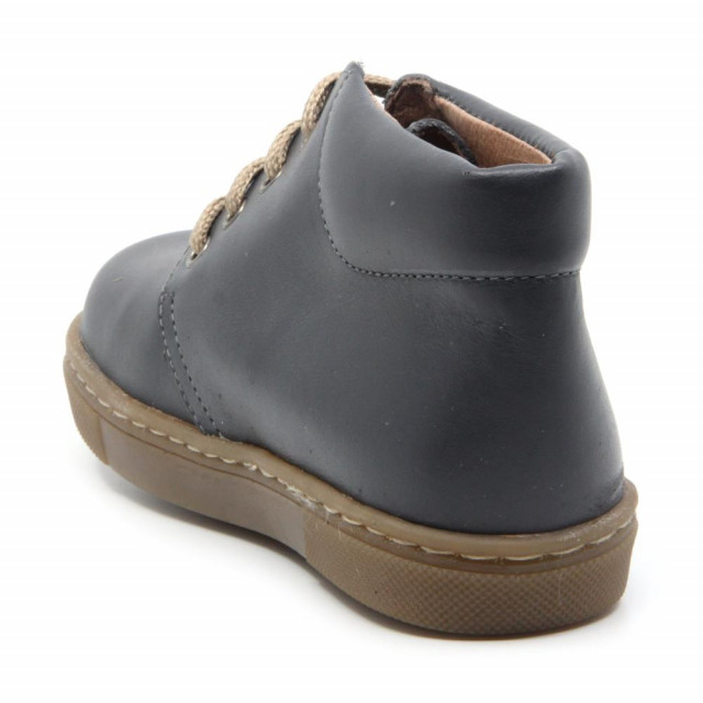 Chaussures enfant à lacets en cuir lisse - Gris - elorell