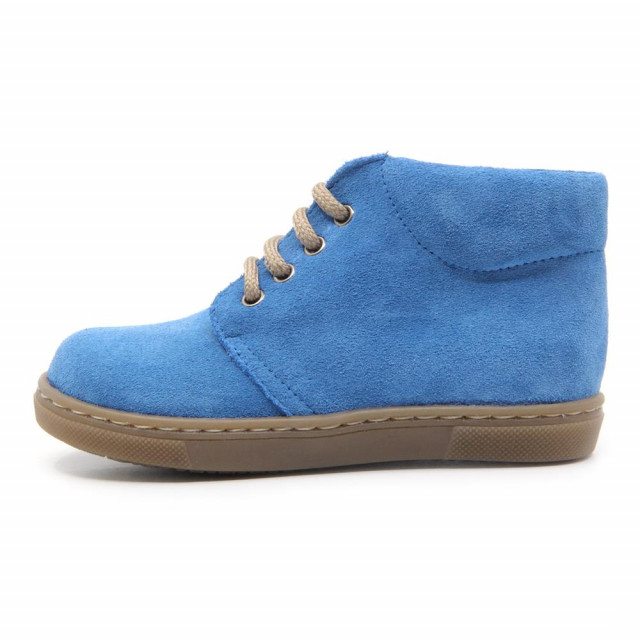 Chaussures enfant à lacets en daim - Bleu - elorell