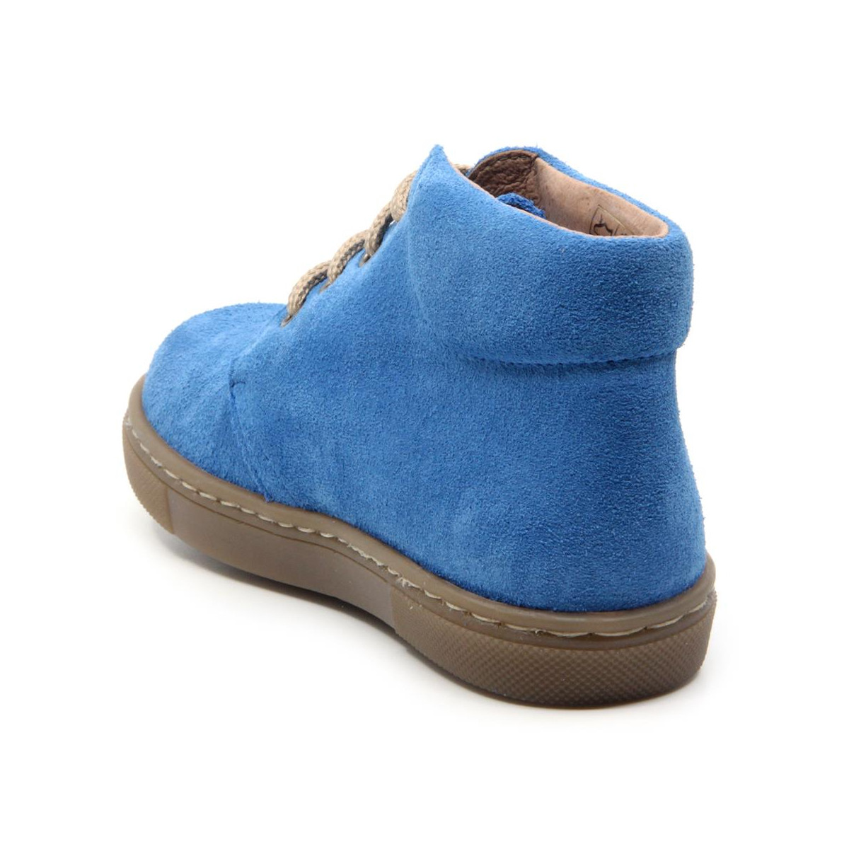 Chaussures enfant à lacets en daim - Bleu - elorell