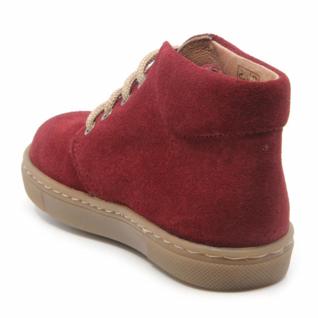 Chaussures enfant à lacets en daim - Bordeaux - elorell