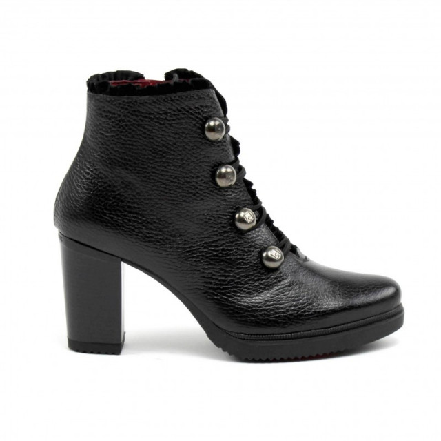 Bottines à talon en cuir grainé - Jose Saenz