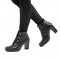 Bottines à talon en cuir grainé - Jose Saenz