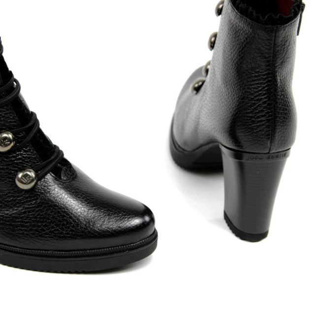 Bottines à talon en cuir grainé - Jose Saenz
