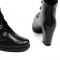 Bottines à talon en cuir grainé - Jose Saenz