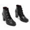 Bottines à talon en cuir grainé - Jose Saenz