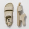 Sandales plates en cuir suédé - Beige - art