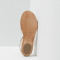 Sandales plates à laniéres en cuir - Beige - Neosens