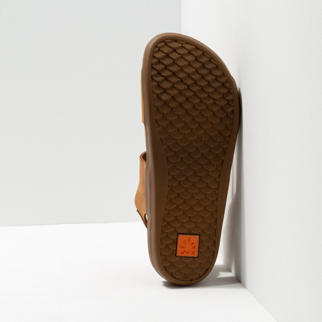 Sandales plates en cuir suédé - Cuivre - art