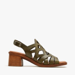 Sandales à talon à large tige en cuir - Marila
