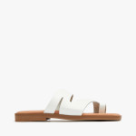Mules plates en cuir à large bride - Marila