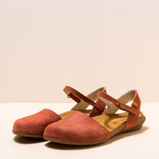 Sandales en cuir bout fermé à semelles en caoutchouc recyclé - El naturalista