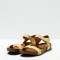 Sandales plates en cuir mat à semelles recyclées - Jaune - art