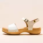 Sandales véganes à plateforme en bois de pin naturel - El naturalista