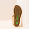 Sandales confortables plates en cuir suédé à scratch - Jaune Pâle - El naturalista