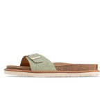Mules plates en cuir doux pastel - Futti
