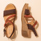 Sandales compensées à lanières en cuir - El naturalista