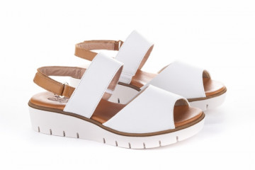 Sandales compensées confortables - Blanc - Lince