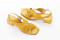 Sandales à talon carré à brides croisées - Orange - Lince