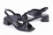 Sandales à talon carré à brides croisées - Noir - Lince