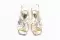 Sandales à talon carré à brides croisées - Doré - Lince
