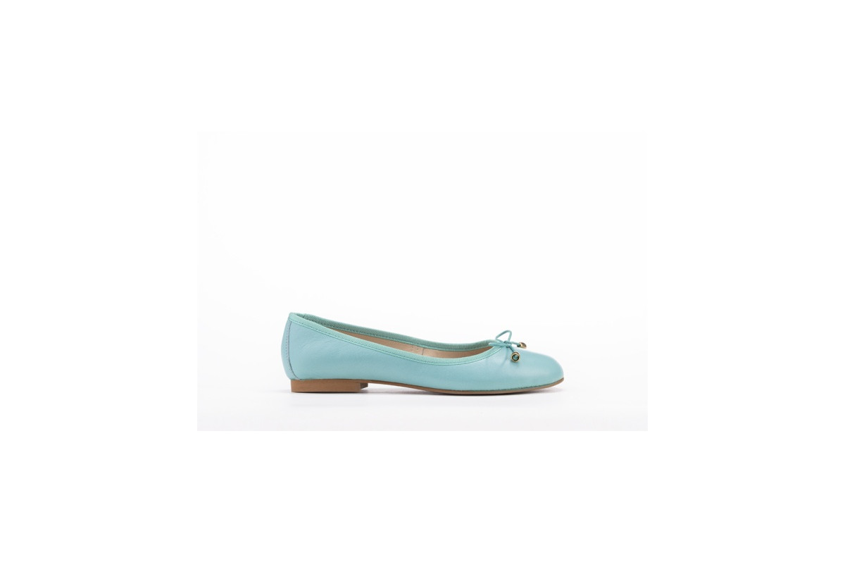 Ballerines en cuir - Bleu - Lince