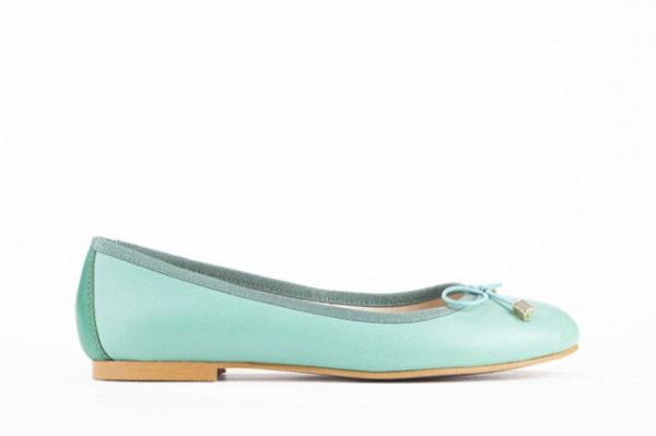 Ballerines en cuir - Turquoise - Lince