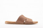 Mules plates en cuir - Beige - Lince