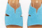 Mules plates en daim - Turquoise - Lince