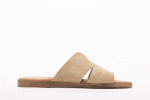 Mules plates en daim - Beige - Lince